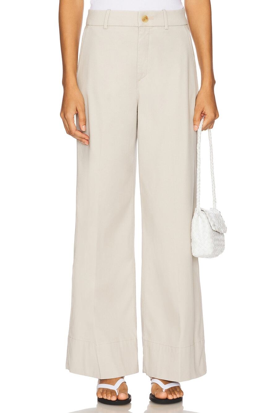 SPANXsupersmooth™ Stretch Twill Wide Leg Pant in Bone
